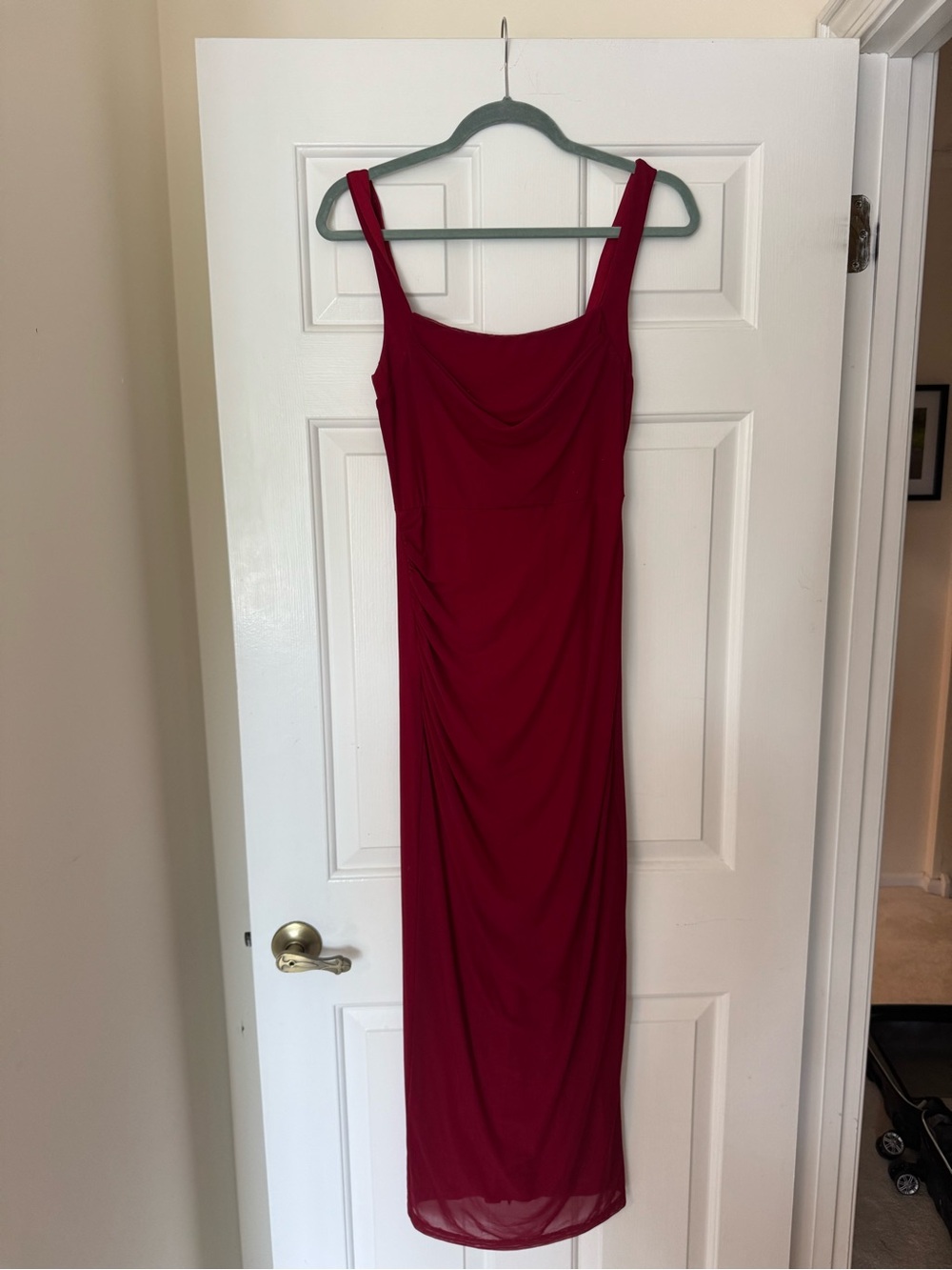 Hello Molly Red Cowl Neck Maxi Dress
